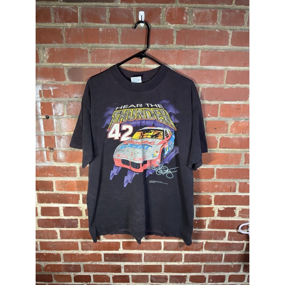 Vintage 90s NASCAR Kyle Petty 42 Hear The Thunder, Chase the Lighting Adult XL